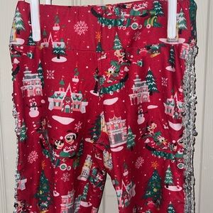 Disney’s Mickey & Friends on the Holiday Train, Red Leggings, Size Youth XS